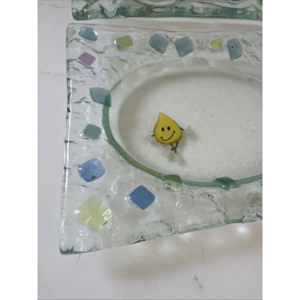 Vintage Clear Glass Rectangular Trinket Tray Soap Dish Includes (2) - Picture 7 of 14
